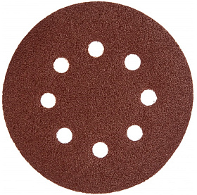 Круг шлифовальный P.I.T. 125 мм, P120, 8 отверстий, на липучке, 5шт в уп. (APLS06-0120E)