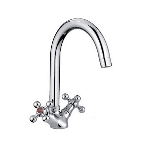 Смеситель д/кухни 1/2 м/к LUX Крест  L4319