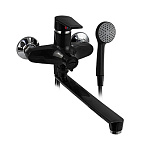 Смеситель д/ванны BRIMIX длинный излив с дивертором, шаровый, из высокопрочного пластика АБС, черный