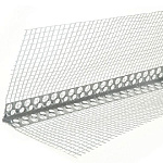 Угол ПВХ перфорированный с сеткой 8х12х2,5м белый 