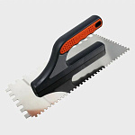 Гладилка DECOR 3К, 300х130мм, нерж., зуб 6х6мм, 8х8мм, 0,7мм