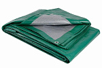 Тент тарпаулин зеленый/серебро 3х6м