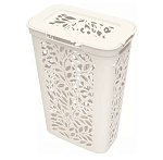 Корзина д/белья Leaves 440х275х635мм 40л молочный С49424
