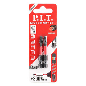 Бита ударная магнитная P.I.T. T25x50 мм, IMPACT, торсионная зона, 2 шт. (ASDR01-50T25)