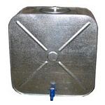 Бак оцинк. 100л плоский (с краном)