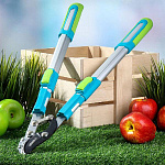 Сучкорез для веток 740мм Grandy с наковальней, телескопическая штанга, рукоятка алюминий