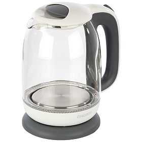 Чайник эл. ENERGY E-281 (1,7л) стекло, пластик, бело-серый   