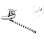 Смеситель д/ванны шар.  картр. 40мм, излив L-нос, перекл. в корпусе, кран-букса, корпус хром L5014