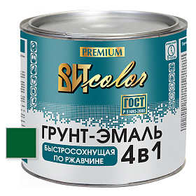 Грунт-эмаль  по ржавчине зеленая быстросохнущая ВИТ color  2,5 кг.