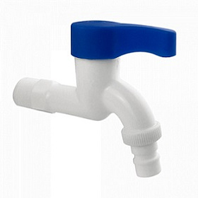 Кран водоразборный BRIMIX 3/4н, металлокерамика, из высокопрочного пластика АБС, белый