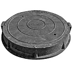 Люк канализационный полимер.песчан., тип "Л" черный (прочность 3т)