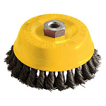 Коршетка-насадка "Чашка" 100 мм витая с наклоном, гайка М14