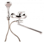 Смеситель д/ванны "Белые Колодези" шар.40мм, див-р картриджный L-нос 35смTYE-2096 (TY-758-35)