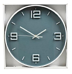 Часы настенные, 30 см, тихий ход, кругл, пластик, стекло, зел, Классика, Y4-5130