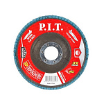Круг лепестковый шлифовальный P.I.T. DRUA 125x22,2 мм, ZA80, циркониевый корунд (APLS26-12580)