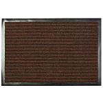 Коврик придверный 40х60см, прямоугольный, резина, с ковролином, коричневый, Комфорт, Floor mat