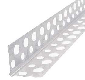 Угол ПВХ перфорированный 25х25х3м белый