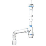 Сифон Ани 1 1/4"х40 с гибкой трубой 40х50 С1010