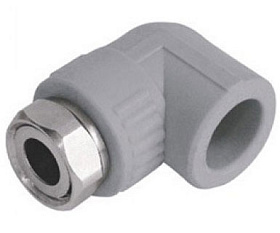 Угольник PPR с накидной гайкой 25х3/4 