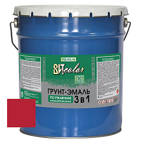 Грунт-эмаль по ржавчине 3 в 1 красная ВИТ color/ВИТ колор 20 кг.