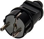 Вилка эл. с/з 16А 250В черная TANGO