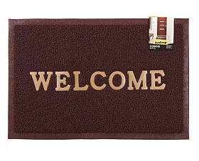 Коврик грязезащитный, 40х60 см, прямоуг, Spongy Welcome, Sunstep, 38-432