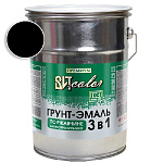 Грунт-эмаль по ржавчине 3 в 1 черная ВИТ color/ВИТ колор  5 кг.