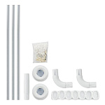 Карниз д/ванной угловой 90х90х90см, с кольцами, белый