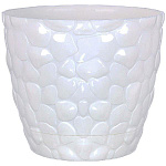 Кашпо Камни 4,8л D220мм белый М3174