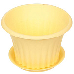 Горшок д/цветов Idea Кэрол 1л 16х11см банановый М3165