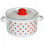 Кастрюля эмал.  8,0 л с1620.3 цилиндр, декор Сибирские товары