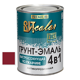 Грунт-эмаль  по ржавчине вишня быстросохнущая ВИТ color  0,8 кг.