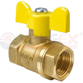 Кран шаровый газ 15 г/г бабочка Valfex