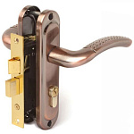 замок Врезной 0827/60-АС AVERS англиийский сувальдный, прямоугольный цилиндр, 5 ключей, медь