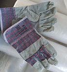 Перчатки спилковые комбинированные 