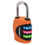 замок Навесной багажный АЛЛЮР ВС1К-27/4(F5) оранжевый, кодовый d4мм