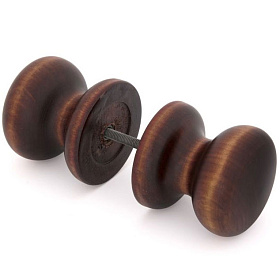 Ручка-кнопка деревянная БТ2 темная