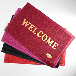 Коврик придверный 38х58см паутинка, ПВХ вишневый