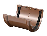 Соединитель желоба ТехноНИКОЛЬ ПВХ, коричневый