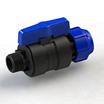 Кран шаровый обжим-наруж 20-1/2 ПЭ PN16