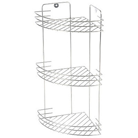 Полка настенная трехъярусная Vento 19х19х41см хром