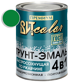 Грунт-эмаль  по ржавчине ярко-зеленая быстросохнущая ВИТ color/ВИТ колор  0,8 кг.