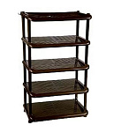 Полка для обуви, пластик, 5 секц, 49.5х31х88 см, в асс, Полимербыт, С406