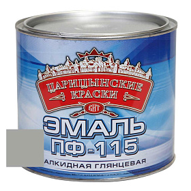 Эмаль светло-серая ПФ 115   1,8 кг.