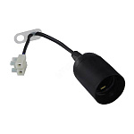 Патрон эл. Е27 подвесной термопластик с клеммной колодкой 4А 250В черный UNIVersal