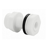 Штуцер-врезка в емкость 3/4", полипропиленовый, из АБС пластика