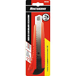 Нож со сменным лезвием, 1+2 лезв. 18мм, РР пластик, Монтажник