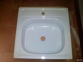 Мойка ст эмал. 50 х 50 с кроншт.