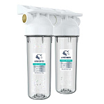 Фильтр магистральный 3/4" KSBR DUO двойной для холодной воды прозр. 10" UNICORN 