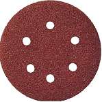 Круг шлифовальный P.I.T. 150 мм, P120, 6 отверстий, на липучке, 5 шт в уп (APLS06-S0120)